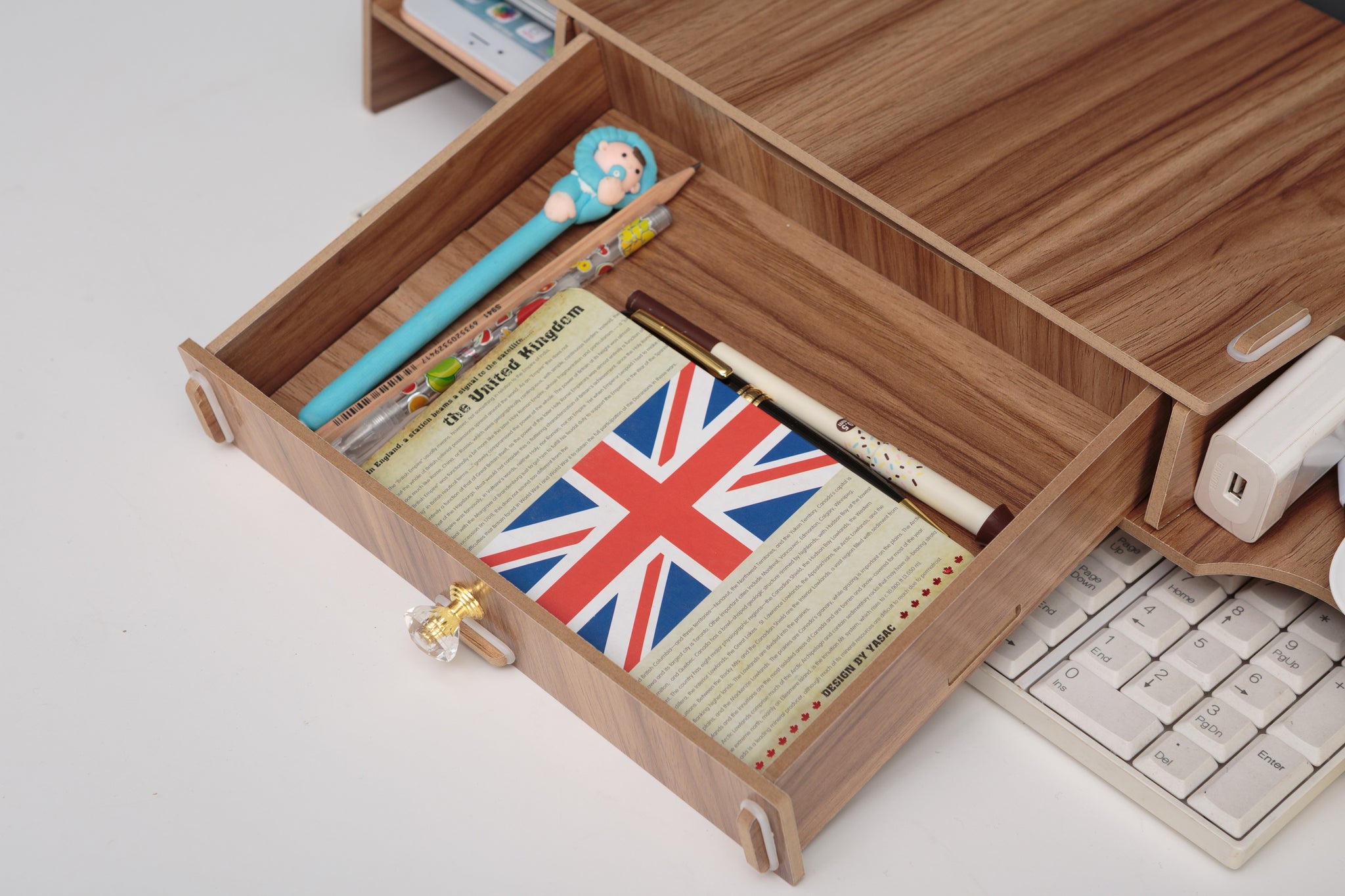 Wooden Monitor Organizer