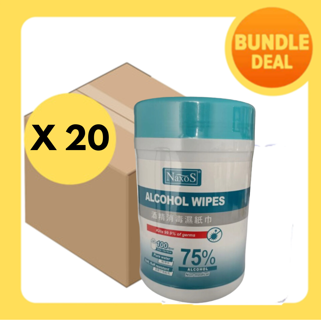 NAXOS 75% Alcohol Wet Wipes Bottle 100s – JAPAN HOME SINGAPORE