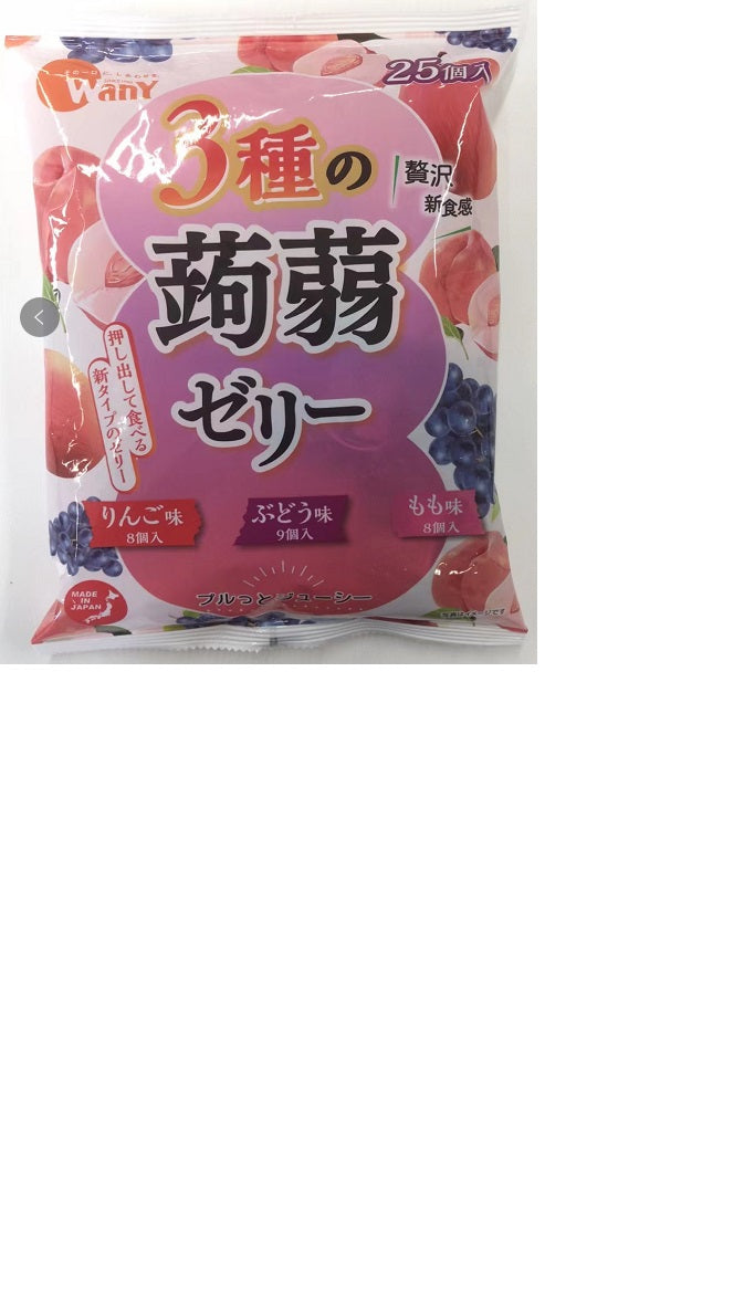 WANY 3 Flavor Konjac Jelly 24s 408g (1 Bag/Bundle of 2) – JAPAN