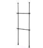 2 Tier Adjustable Clothes Hanger Rack (56-95 x 10 x 200 - 275cm) - Black