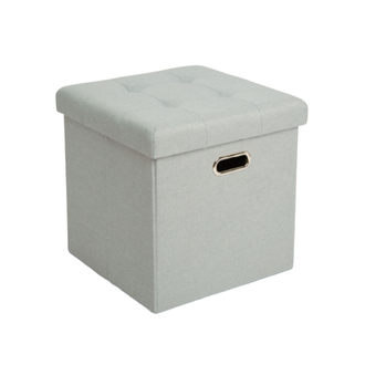 JAPAN HOME Storage Ottoman-L.Grey(38x38cm)