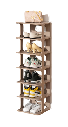 7-Tier Shoe Rack Knock Down | 24.3(L)x26(W)x85.8(H)cm