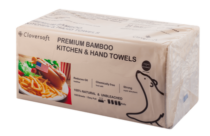 CLOVERSOFT Bamboo Kitchen & Hand Towel 160s