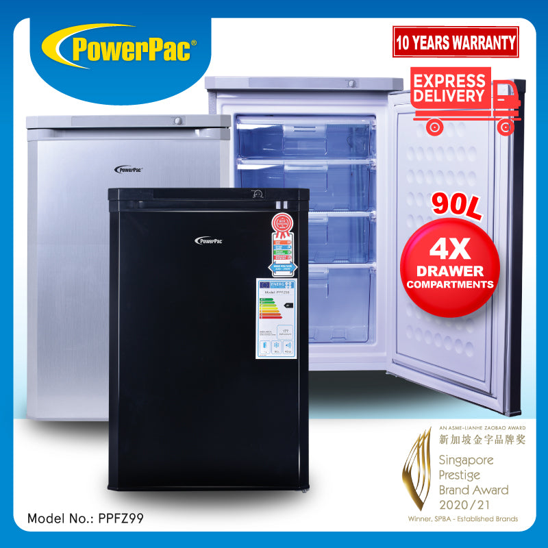 PowerPac Upright Freezer 90L (Black) PPFZ99BK – JAPAN HOME SINGAPORE