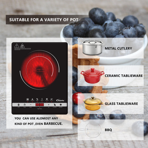 PowerPac Ceramic Cooker Sensor Touch 2000Watts PPIC836