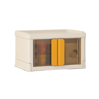 2 transparent Door Mini 1-Tier Stackable Storage Cabinet