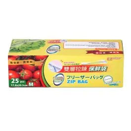 EZ FRESH ZIP BAG (M) 25S 17.8x20.3CM