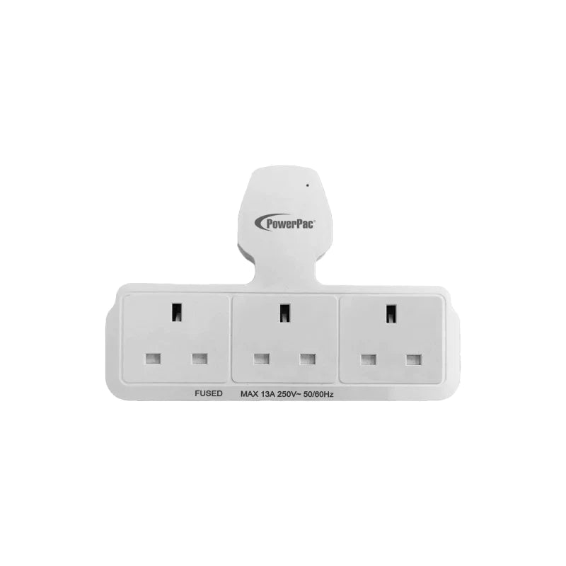 PowerPac 3 Way Extension Plug Adapter| Extension Wall Socket (PP277)
