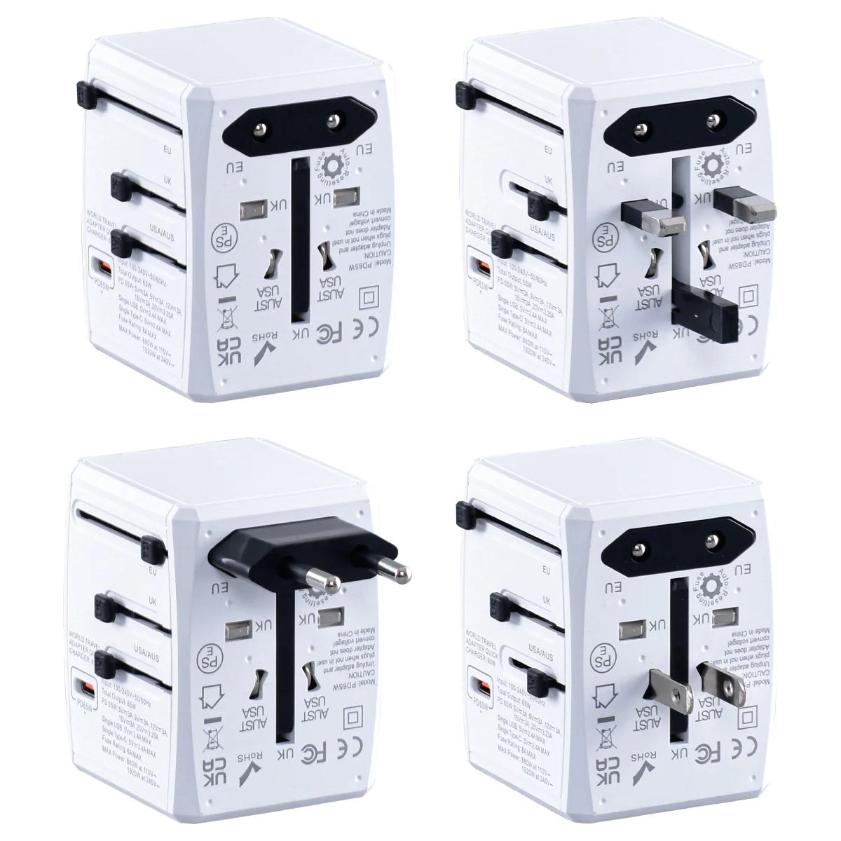 PowerPac Travel Adapter 2A+3C USB 65Watts PP7977