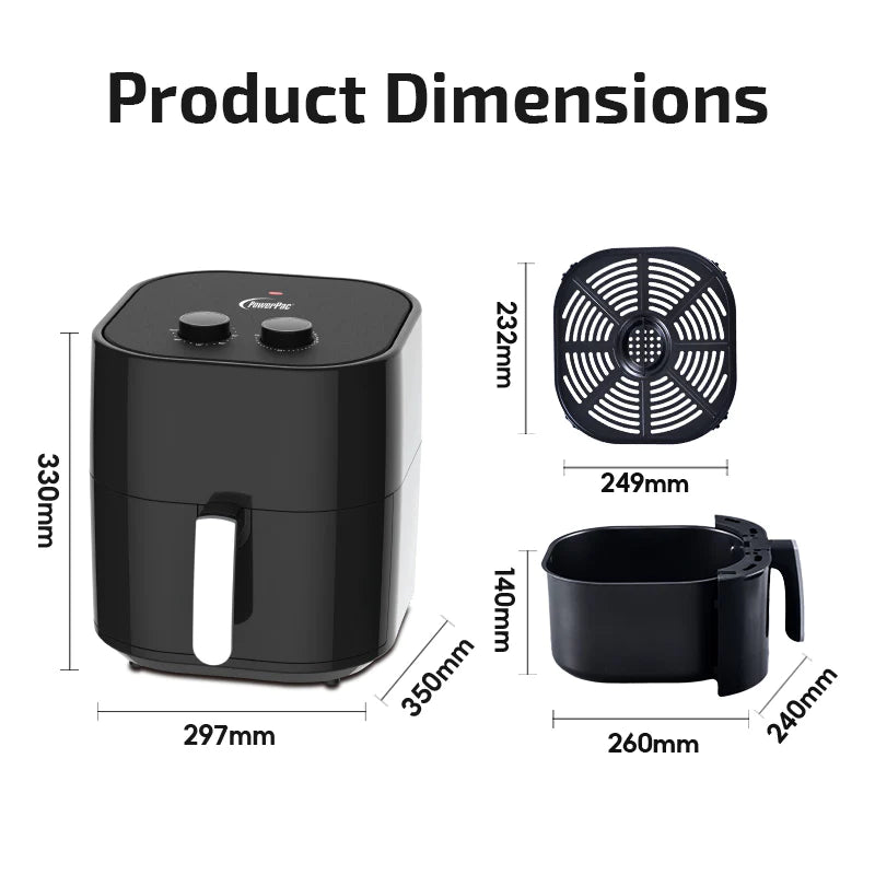 PowerPac Air Fryer XXL (8L) PPAF676