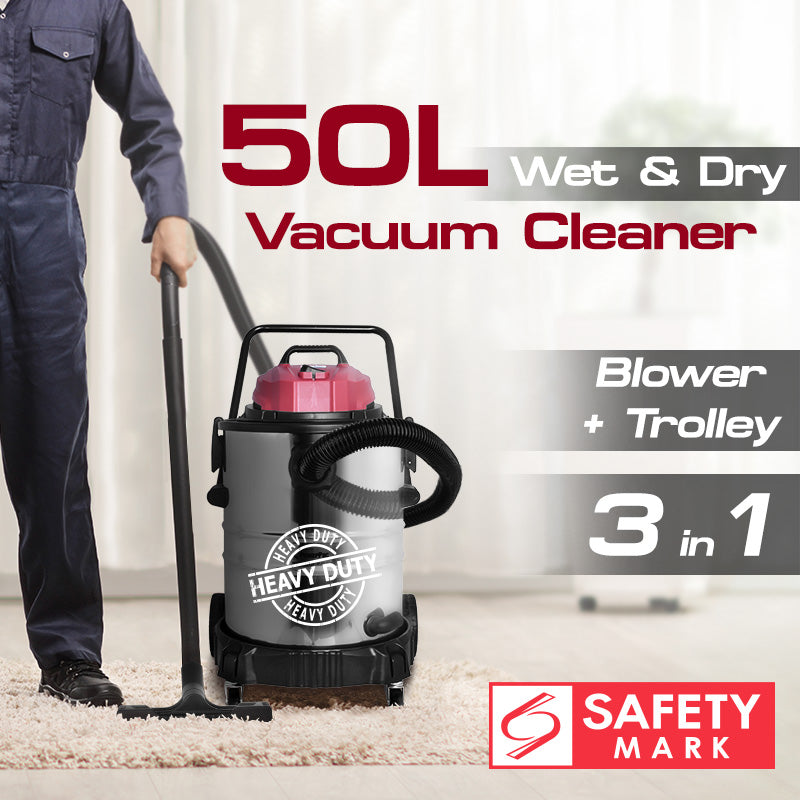 WET & DRY VACUUM CLEANER WITH BLOWER AND TROLLEY 50L PPV5500