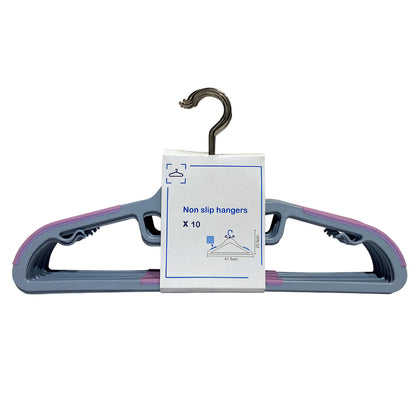 10 piece gray Non Slip Hangers