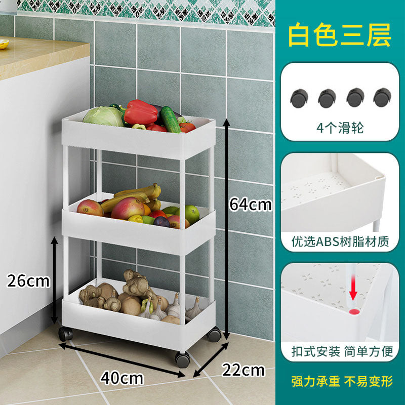 Cozy Home 3 Tier Storage Rack - White 40*22*64Hcm MH-0315-3
