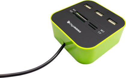 DIGIMOMO USB Hub W/ Card Reader