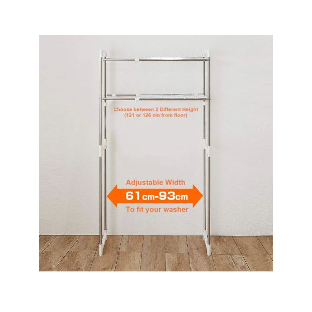 Washing Machine Stainless Steel Laundry Rack (61-93 x 31.5 x 158cm)