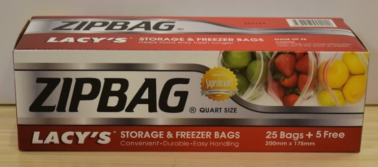 Lacy Zipbag Quart 25s