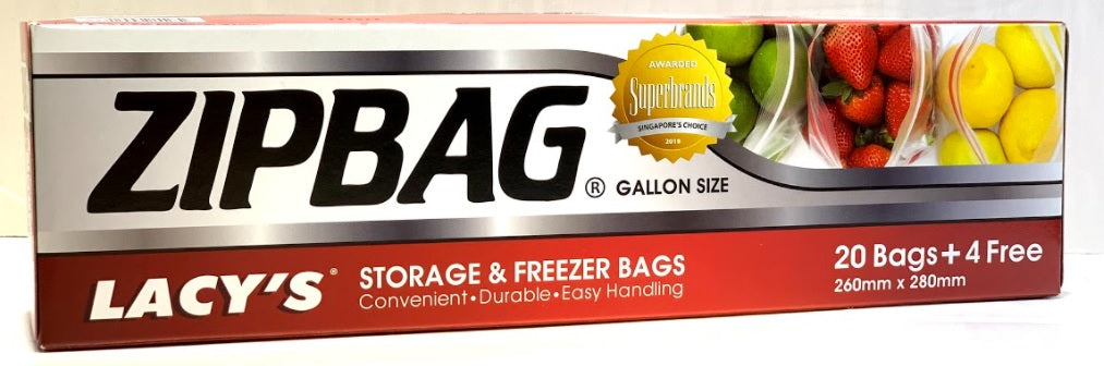 Lacy's Zipbag Gallon 20s