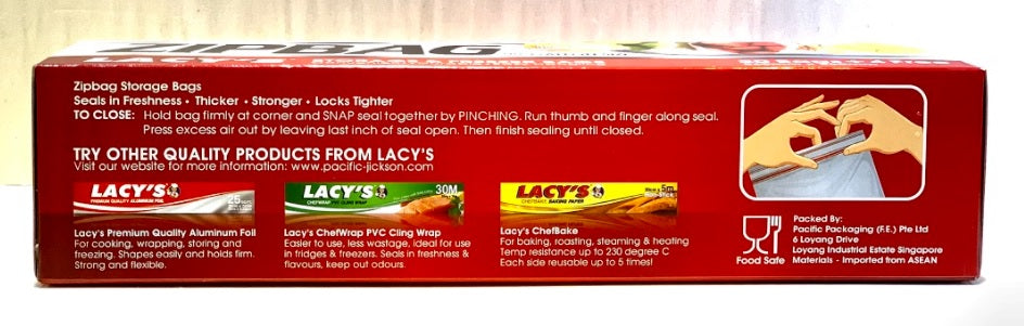 Lacy's Zipbag Gallon 20s