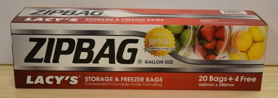 Lacy's Zipbag Gallon 20s