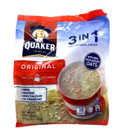 Quaker Oat Cereal Original 3 In 1