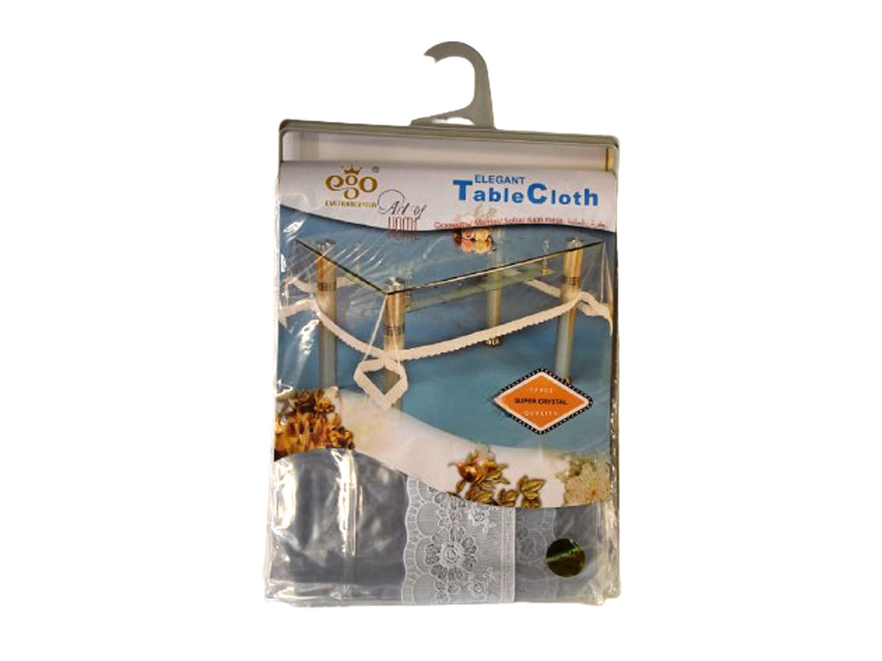 EGO Transparent Table Cloth With Lace - Square137x137cm