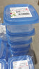 3 stacks blue NAKAYA Plastic Food Container left view