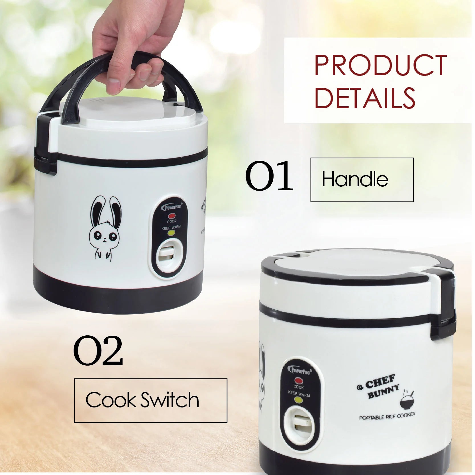 PowerPac Mini Rice Cooker 0.6L JAPAN HOME SINGAPORE