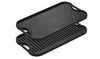Lodge Cast Iron 20 x 10.5 Inch Seasoned Cast Iron Reversible Grill/Griddle