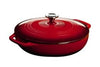 Lodge Cast Iron 3.6 Quart Red Enameled Cast Iron Covered Casserole