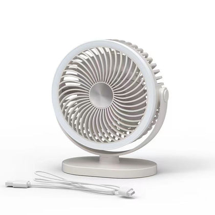 USB 6 Inch Desk Fan With LED Light#MLS6103 (Assorted colors will be delivered)