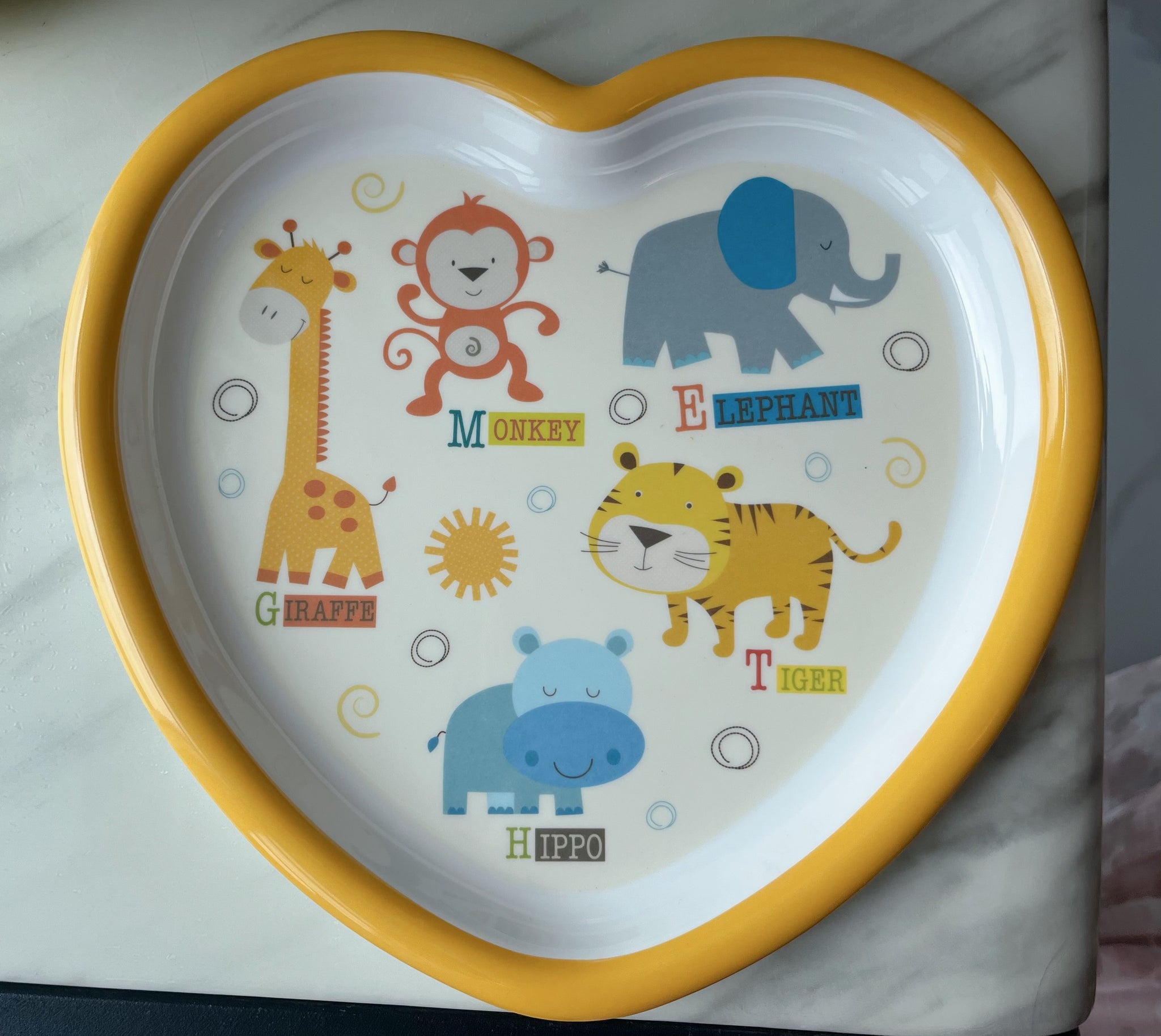 Animal A5 Melamine Plate 9 inch Love Shape JAPAN HOME SINGAPORE