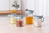 Glass Oil Bottle 700ml W/Condiment Jar 500ml 3s