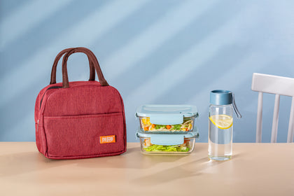 Glass Food Container 640ml 2s+Bottle 420mlW/Insulation Bag