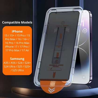 Anti-Spy Privacy Screen Protector iPhone 15 16 17 Pro Max / Samsung S24 S25 Ultra