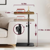 Adjustable C-Shaped Side Table for Sofa & Bed