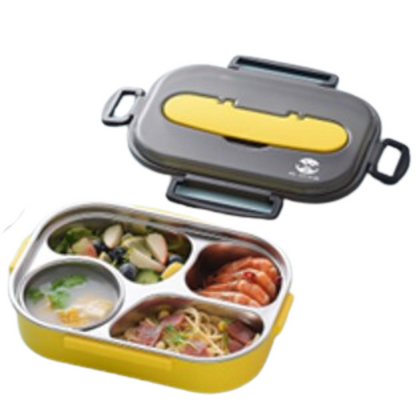 304 Stainless Steel Lunch Box With 4 Compartment
