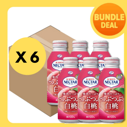 (ONLINE EXCLUSIVE) Fujiya Nectar Peach Juice 380ml Bundle (x6/x24)