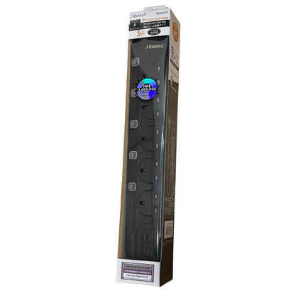 J Elektro 5 Gang 2M PD&QC Surge Pro Socket 35W