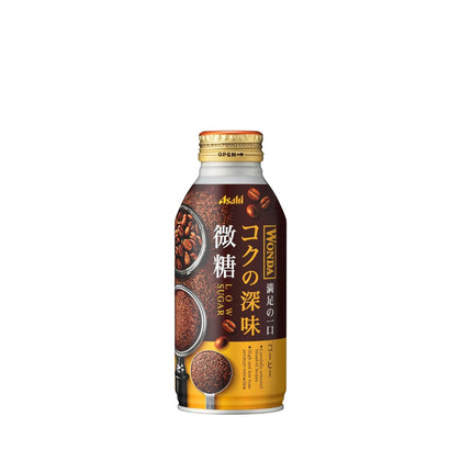 ASAHI WONDA Coffee 370g-400g - Cafe Au Lait / Low Sugar / Black (Bundle of 6/24)
