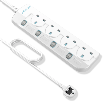 J ELEKTO 4 Gang 3M Extension Socket 13A