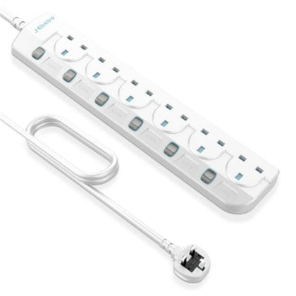 J ELEKTRO 6 Gang 3M Extension Socket 13A