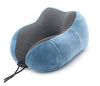 NAXOS Memory Foam Travel Pillow  27x28x14cm (Random Colors will be delivered, NO EXCHANGES, NO REFUNDS) )