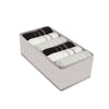 Japan Home 6-Grid Fabric Organizer 30.5x15.25x11cm - Grey Color