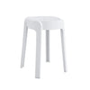 JAPAN HOME Strong & Sturdy Stacking Stool (32 × 32 × 45cm) | White / Tiffany Blue