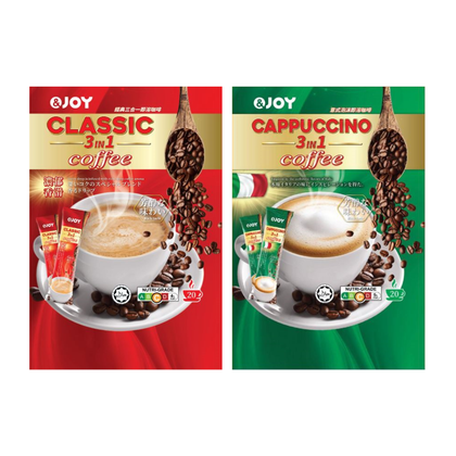 &JOY 3 In 1 Instant Coffee - Classic / Cappucino