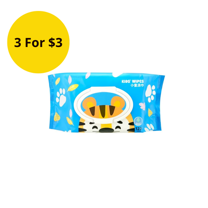 SUPERSAVER Kids Wet Wipes 120s - Tiger