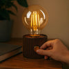 SUPER SAVER Retro Mood Light Night Lamp for Home & Office Ambience | Wood-grain / White