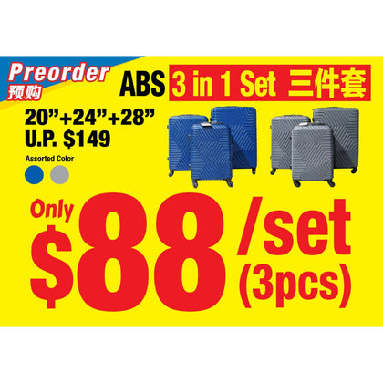 (Pre Order)  ABS 3 In 1 Luggage (20