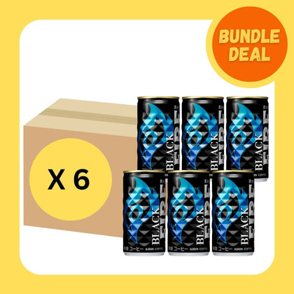 KIRIN Fire Black Coffee 185ml | (Bundle of 6 / 30)