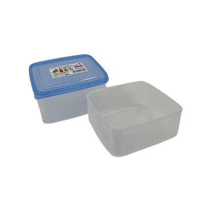 NAKAYA Food Pack w Drainer 1.1L Blue Lid